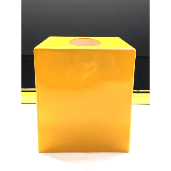Acrylic Tissue Box Cover Square Yellow Minimalist Design Made In Japan - Picture 3 of 12